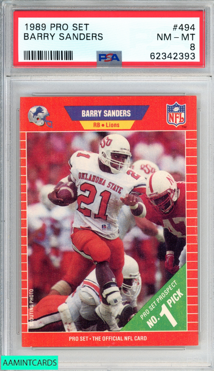 Barry Sanders Rookie Card 1989 Topps Traded #83T PSA 9