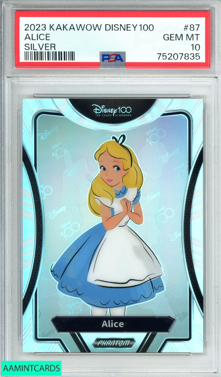 2023 KAKAWOW PHANTOM DISNEY100 ALICE #87 SILVER HOLO PSA 10 GEM MT