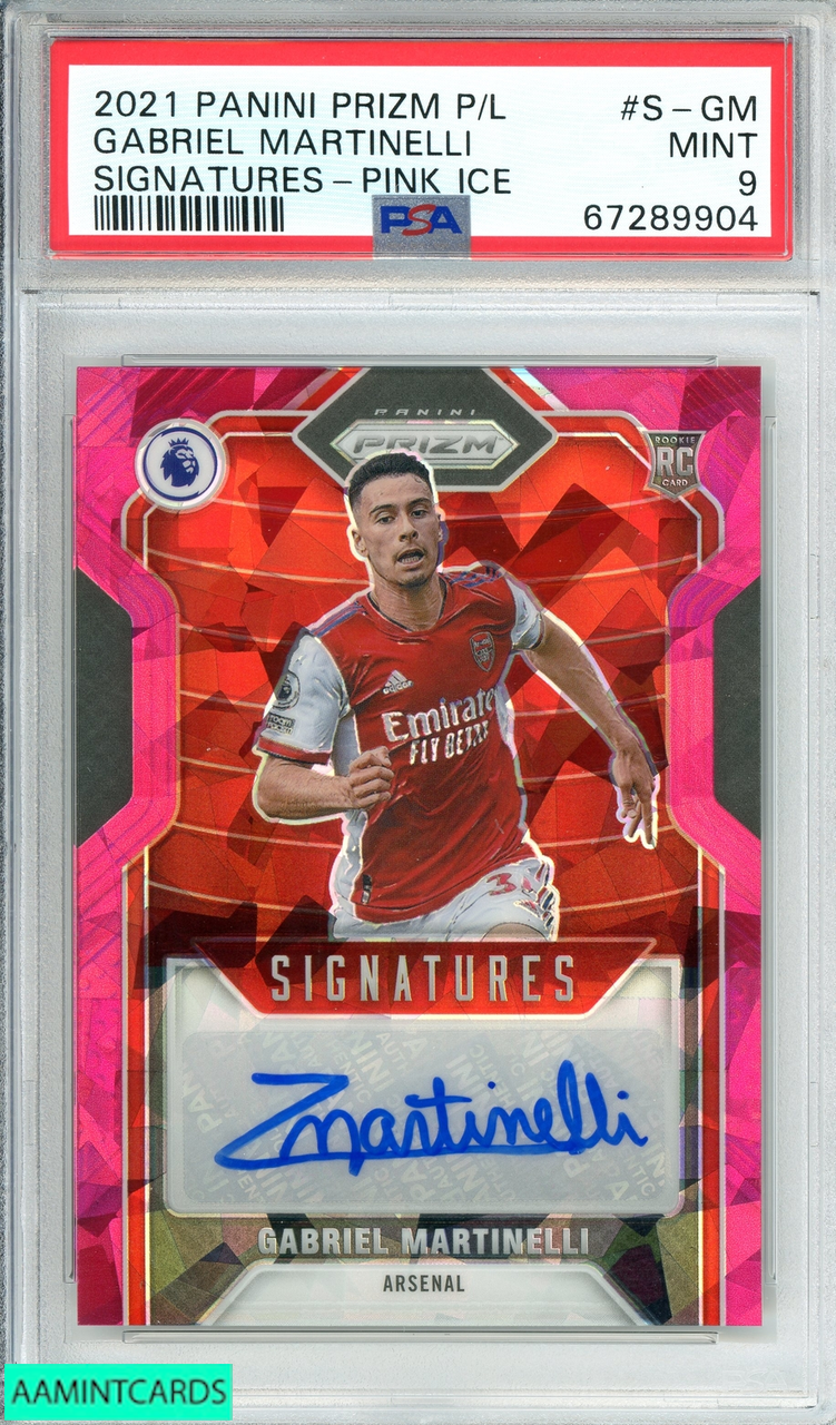 2021 PANINI PRIZM P L GABRIEL MARTINELLI #S-GM SIGNATURES-PINK ICE