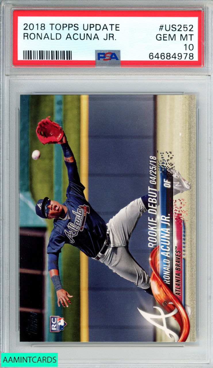 2018 TOPPS UPDATE RONALD ACUNA JR #US252 ROOKIE RC ATLANTA BRAVES
