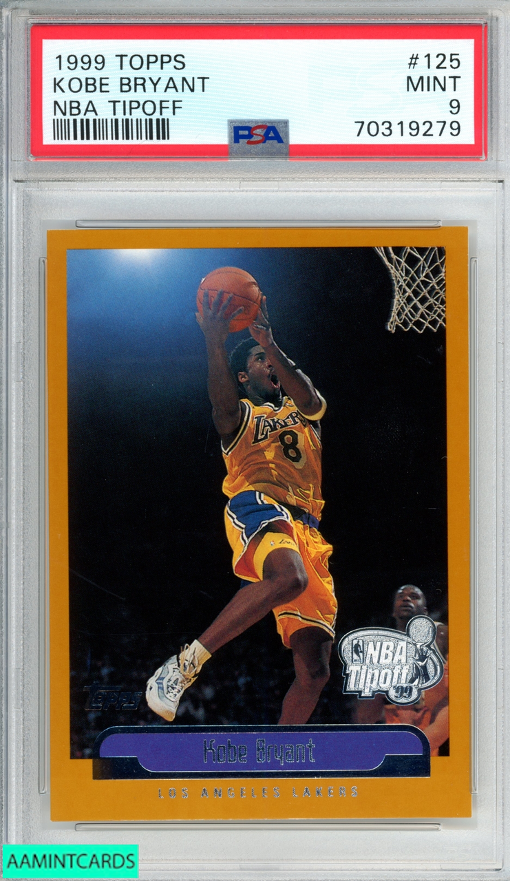 1999 TOPPS KOBE BRYANT #125 NBA TIPOFF LOS ANGELES LAKERS HOF PSA