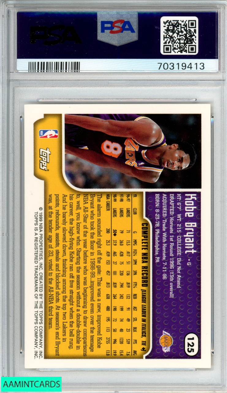 1997-98 Score Board Talk N' Sports $1 #36 Kobe Bryant PSA 9