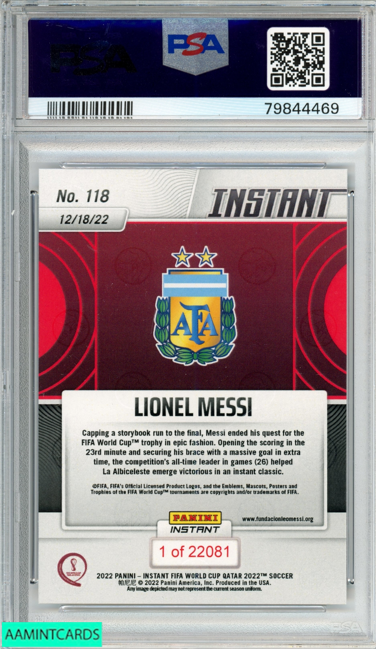 2022 PANINI INSTANT FIFA WORLD CUP QATAR LIONEL MESSI 