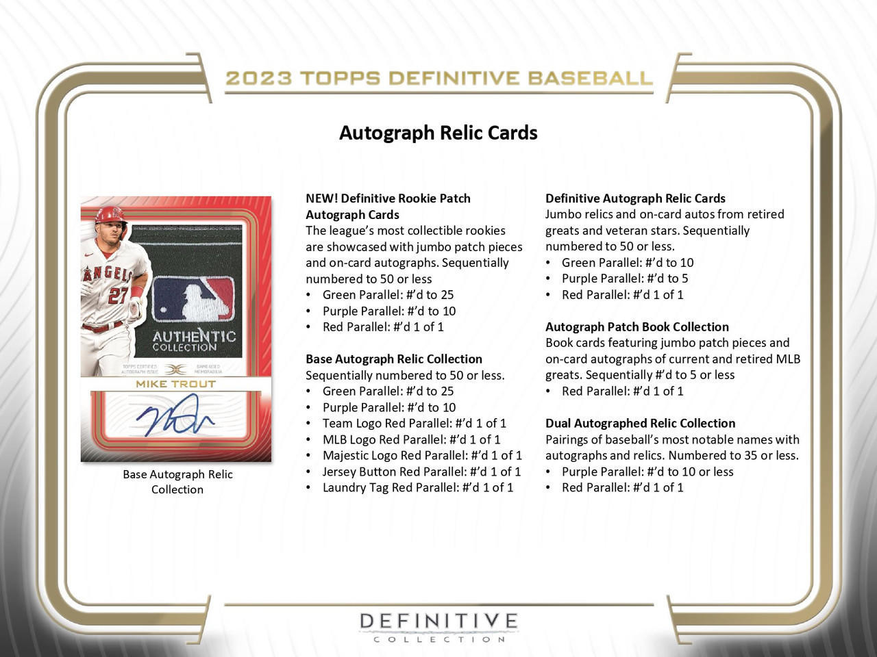 2023 Topps Definitive Baseball Hobby Box