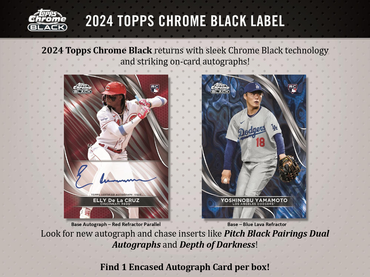 2024 Topps Chrome Black Baseball Hobby Box