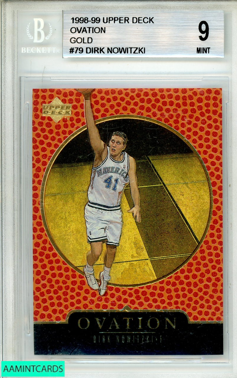 1998-99 UPPER DECK DIRK NOWITZKI #79 OVATION GOLD 672 OF 1000 RC BGS 9 MINT  0001732340