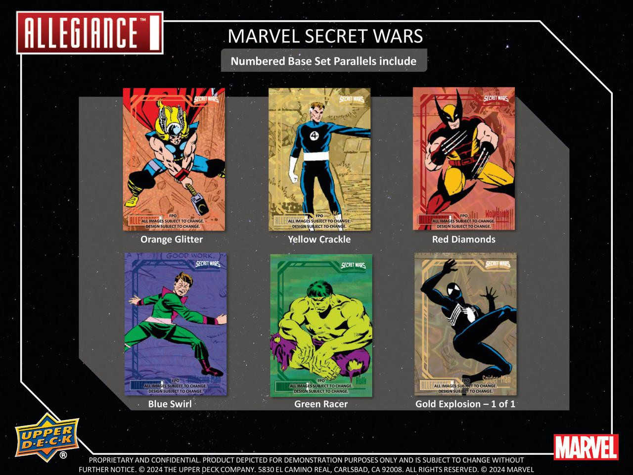 2024 Upper Deck Marvel Allegiance Secret Wars Hobby Box