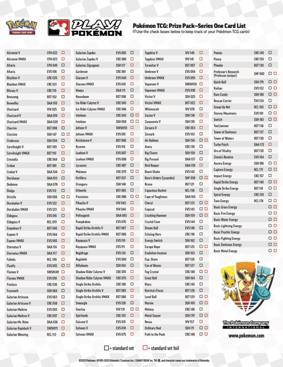 Play! Pokemon Prize Pack Series One