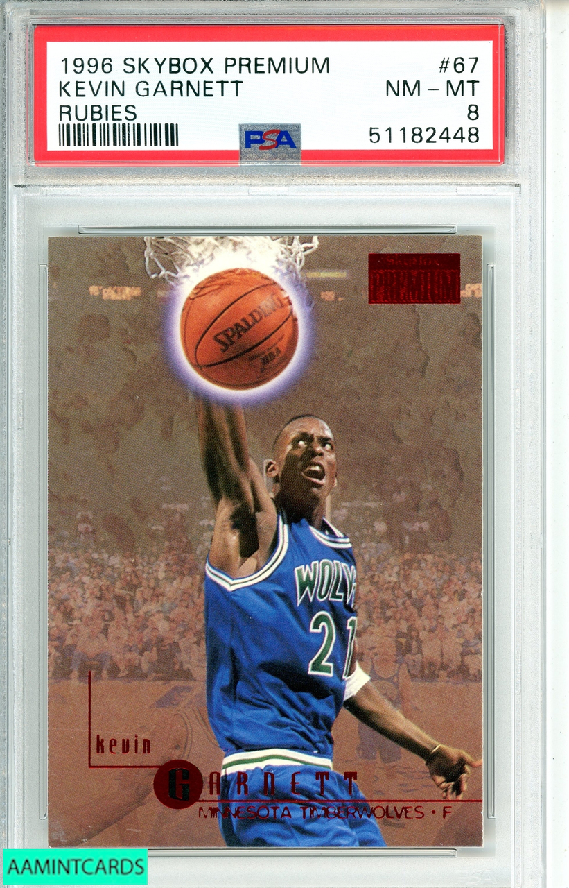 1996 SKYBOX PREMIUM KEVIN GARNETT #67 RUBIES PSA 8 NM-MT 51182448