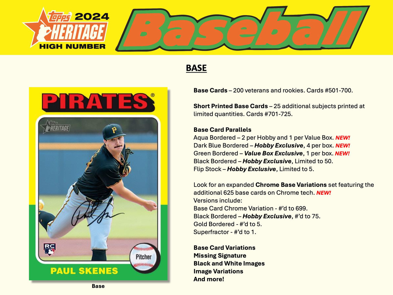 2024 Topps Heritage High Number Baseball Hobby Box