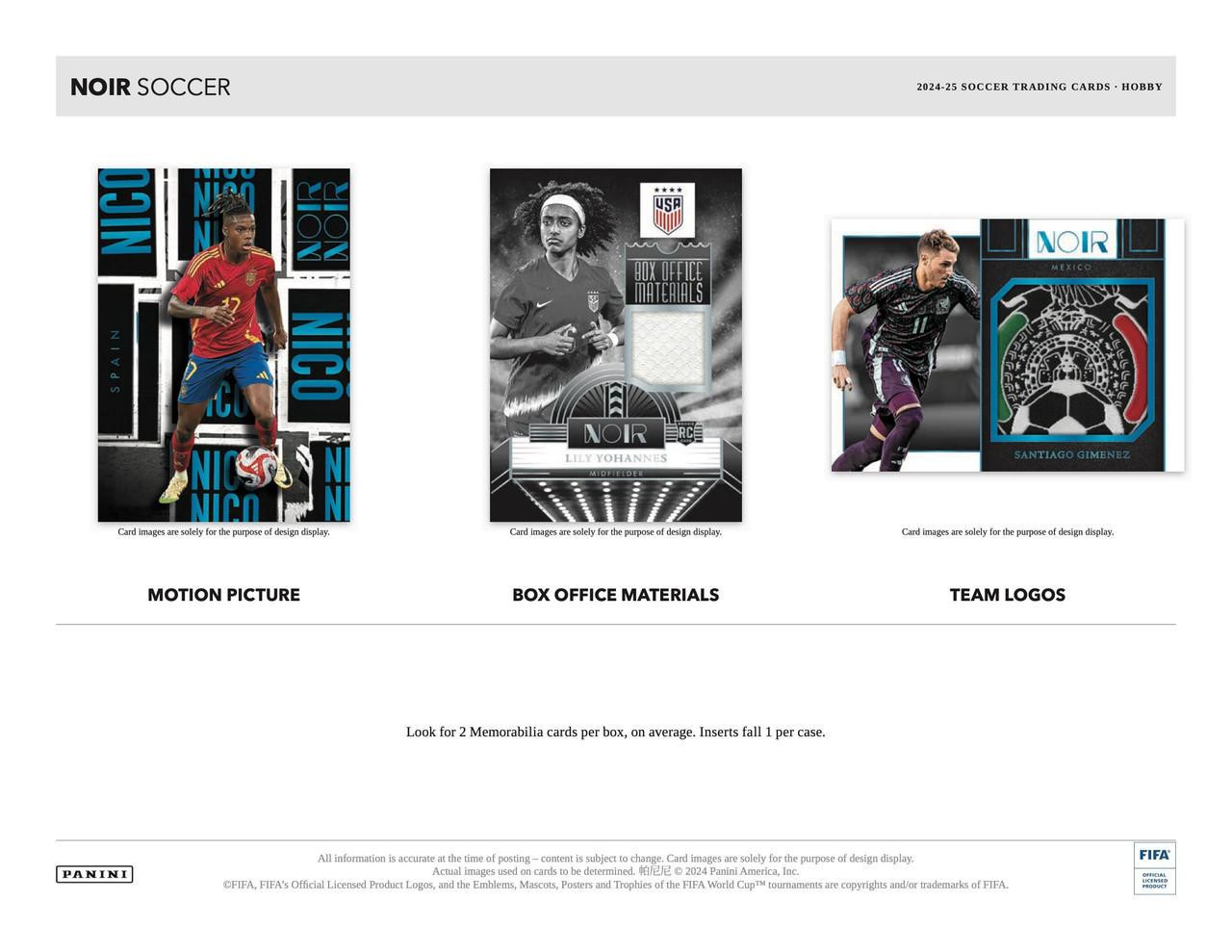 2024/25 Panini Noir Soccer Hobby Box