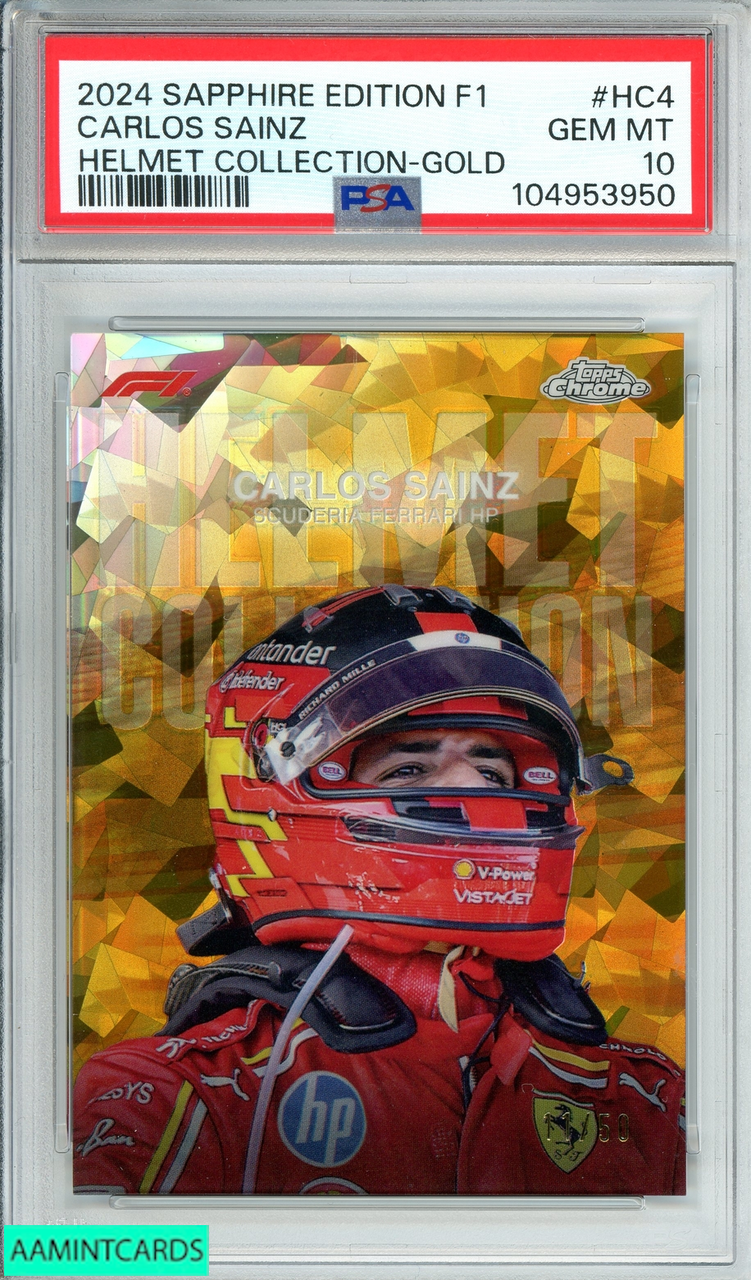 2024 SAPPHIRE ED F1 CARLOS SAINZ #HC4 HELMET COLL-GOLD 11 OF 50