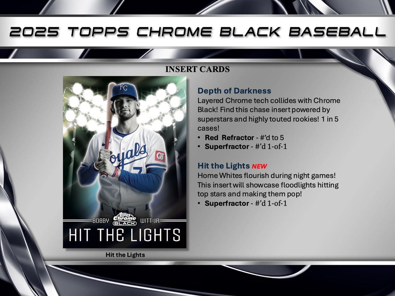 2025 Topps Chrome Black Baseball Hobby Case