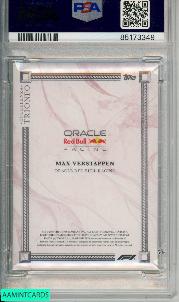 2023 TOPPS ECCELLENZA FORMULA 1 MAX VERSTAPPEN # TRIONFO-RED