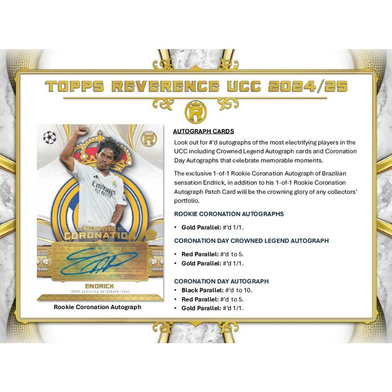 2024/25 Topps UEFA Club Competitions Reverence Soccer Hobby Case