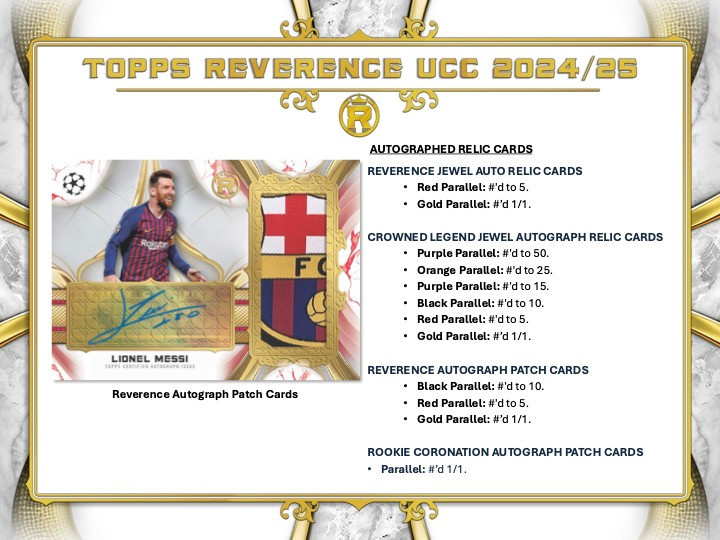 2024/25 Topps UEFA Club Competitions Reverence Soccer Hobby Box