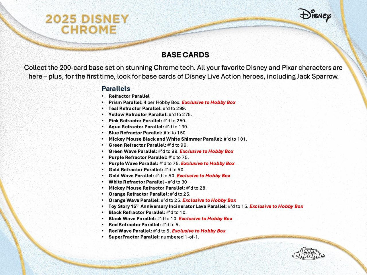 2025 Topps Chrome Disney Hobby Box