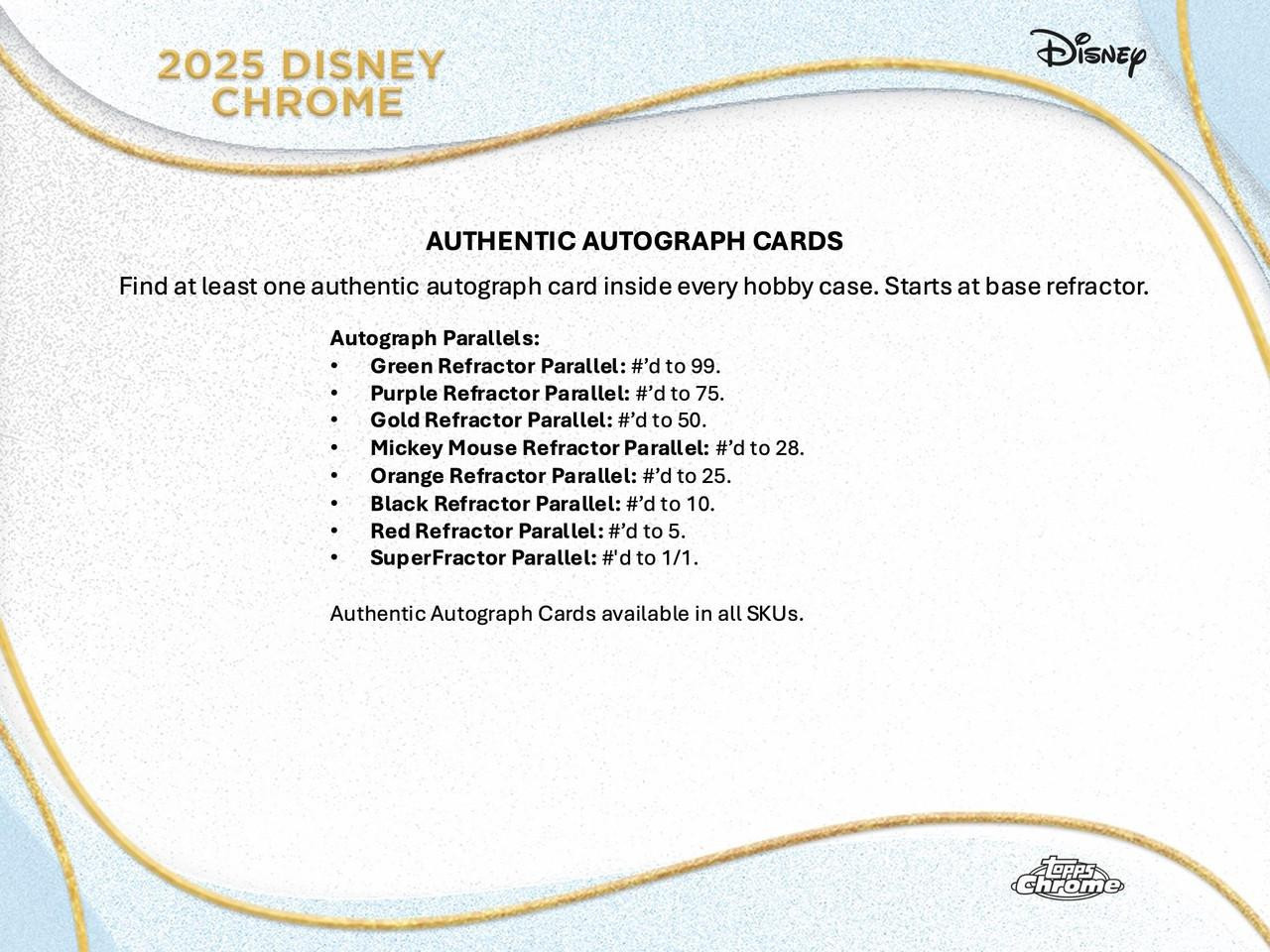 2025 Topps Chrome Disney Hobby Box
