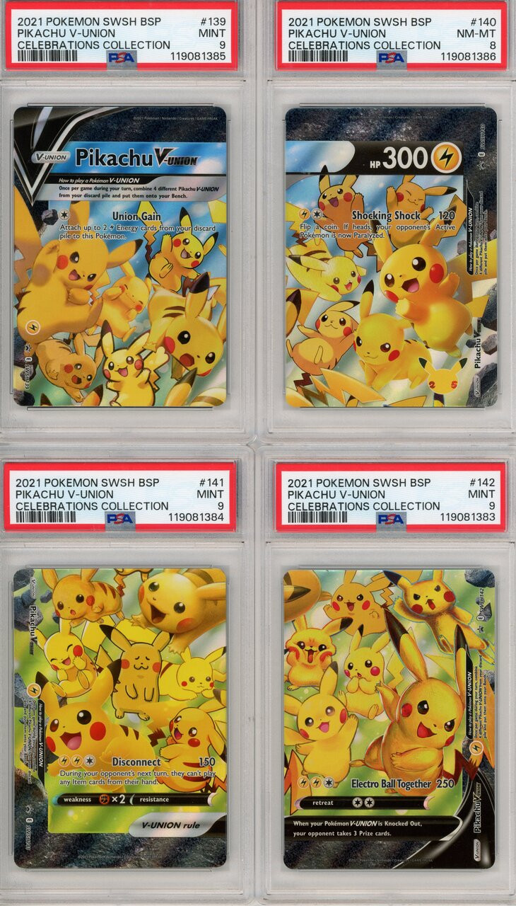 【PSA10】連番2021 Pokémon Pikachu Vunion Graded PSA 9 2021 Pokemon Swsh BSP - Pikachu V Union
