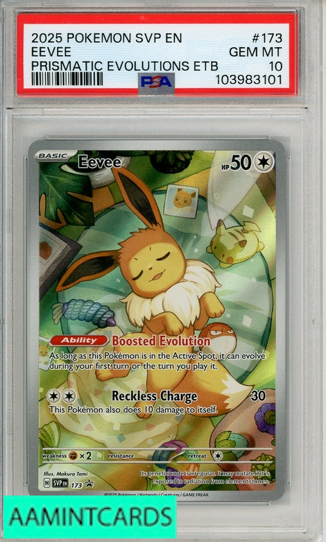 2025 POKEMON SVP EN-SV BSP EEVEE #173 PRISMATIC EVOLUTIONS ETB PSA