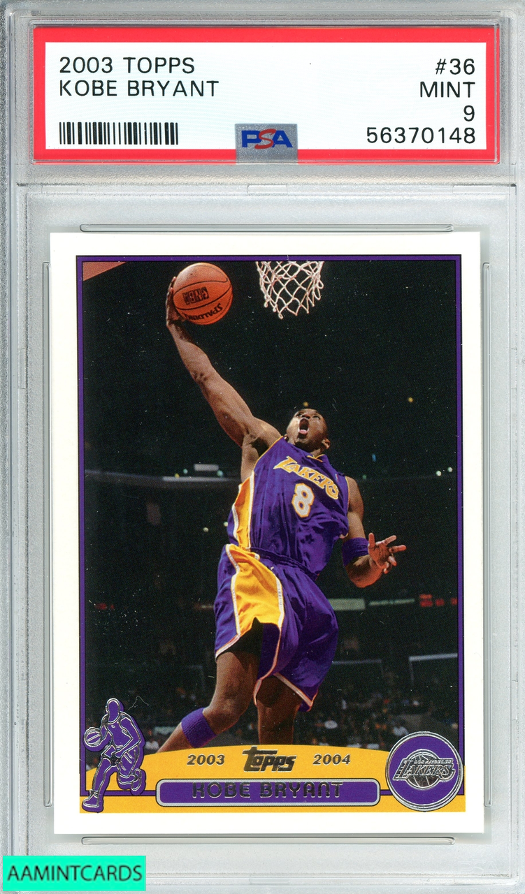 2003 TOPPS KOBE BRYANT #36 LOS ANGELES LAKERS MAMBA HOF