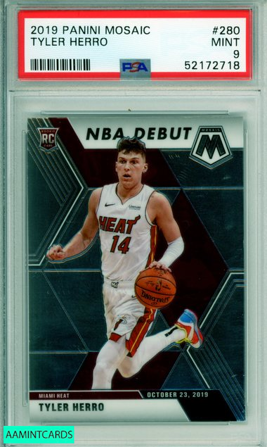 2019 PANINI MOSAIC TYLER HERRO #280 ROOKIE MIAMI HEAT RC PSA 9