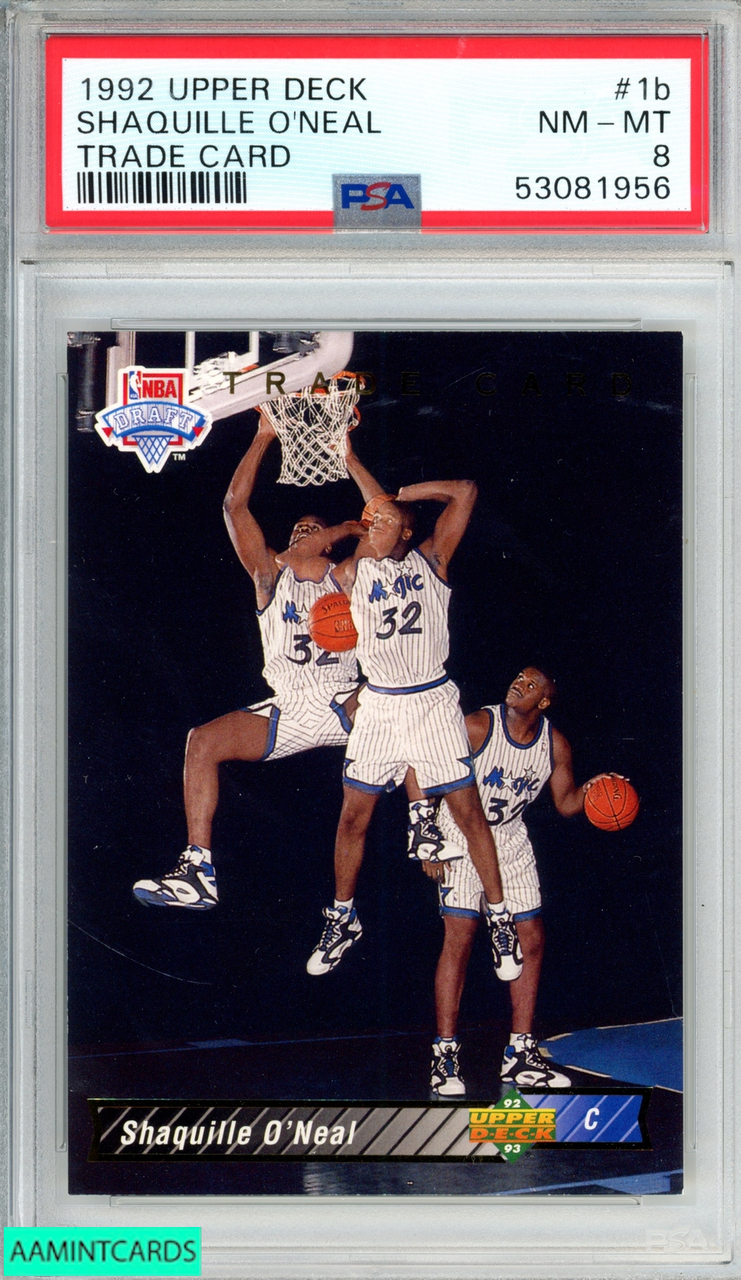 1992 UPPER DECK SHAQUILLE O NEAL #1B TRADE CARD MAGIC ROOKIE RC