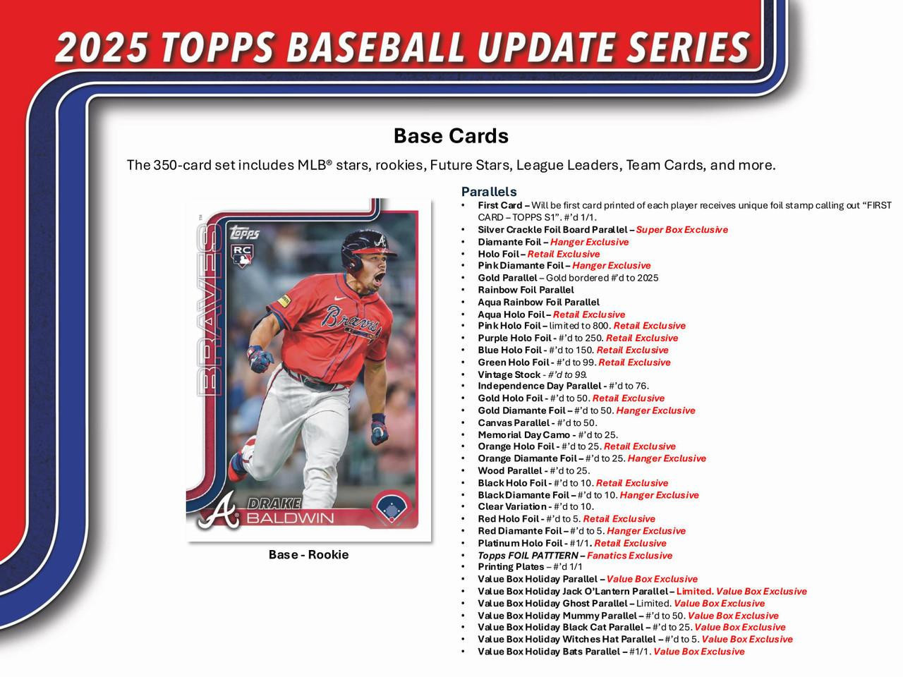 2025 Topps Update Series Baseball Blaster Box