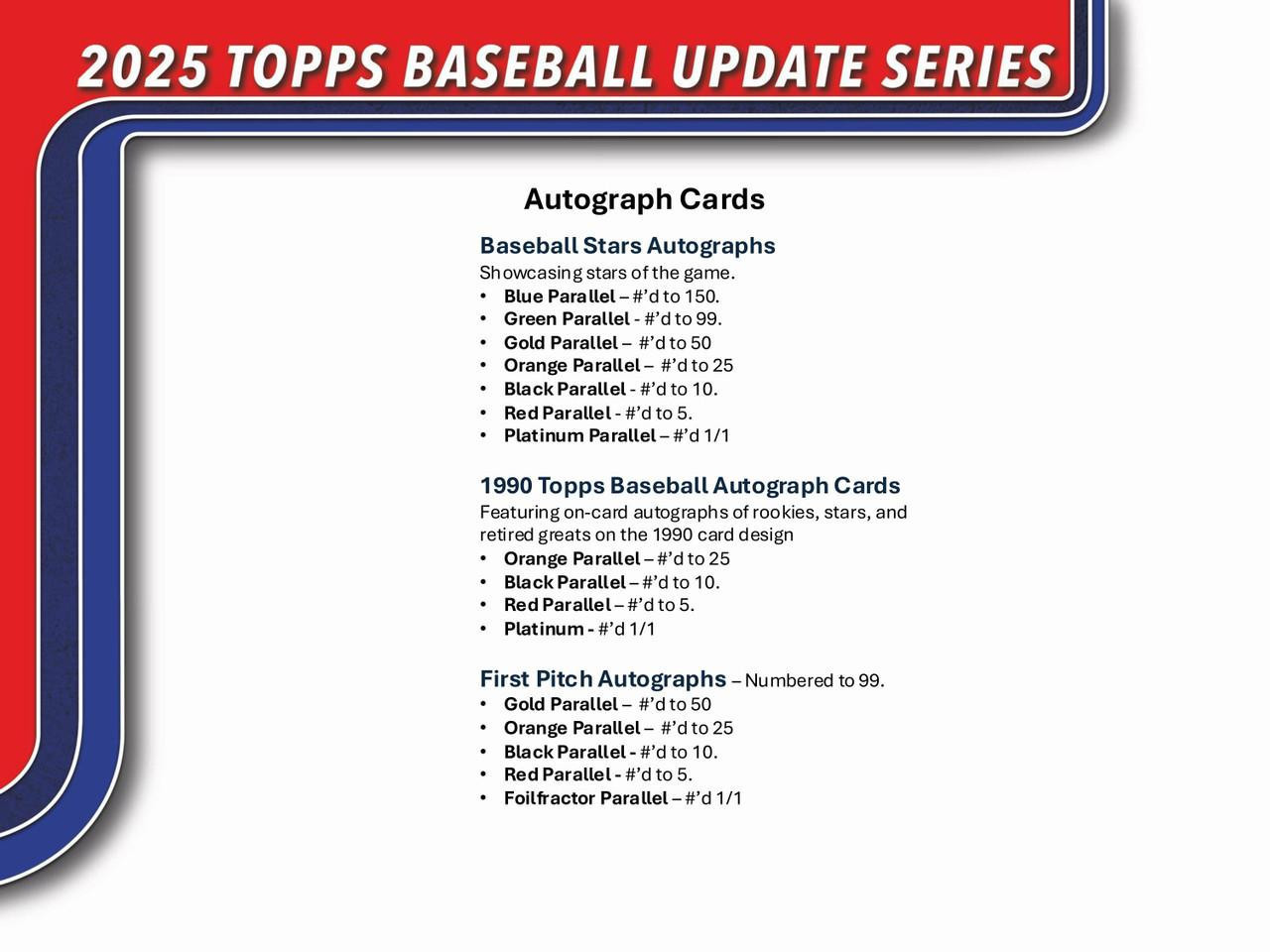 2025 Topps Update Series Baseball Blaster Box