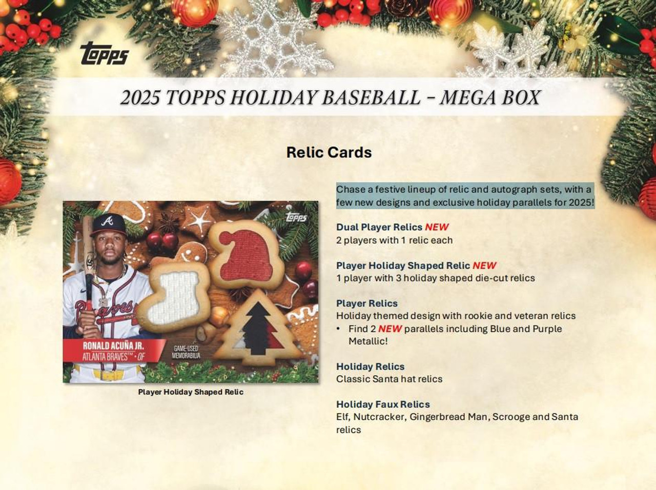 2025 Topps Holiday Baseball Mega Box
