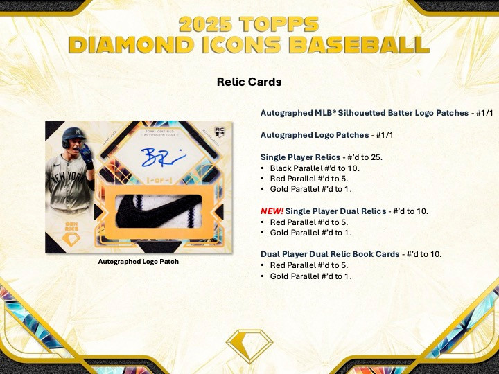 2025 Topps Diamond Icons Baseball Hobby Box
