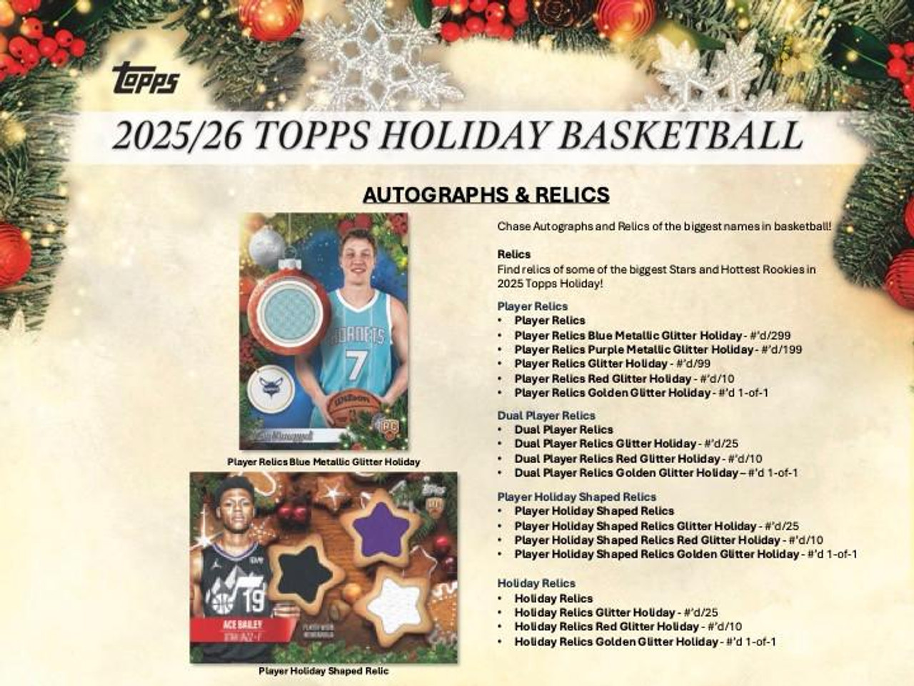 2025/26 Topps Holiday Basketball Mega Case