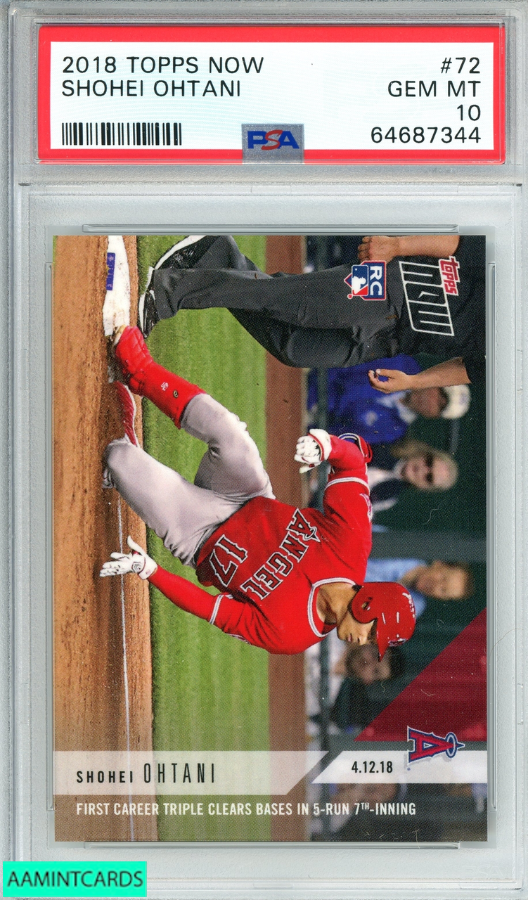 2018 TOPPS NOW SHOHEI OHTANI #72 ROOKIE PSA 10 GEM MT