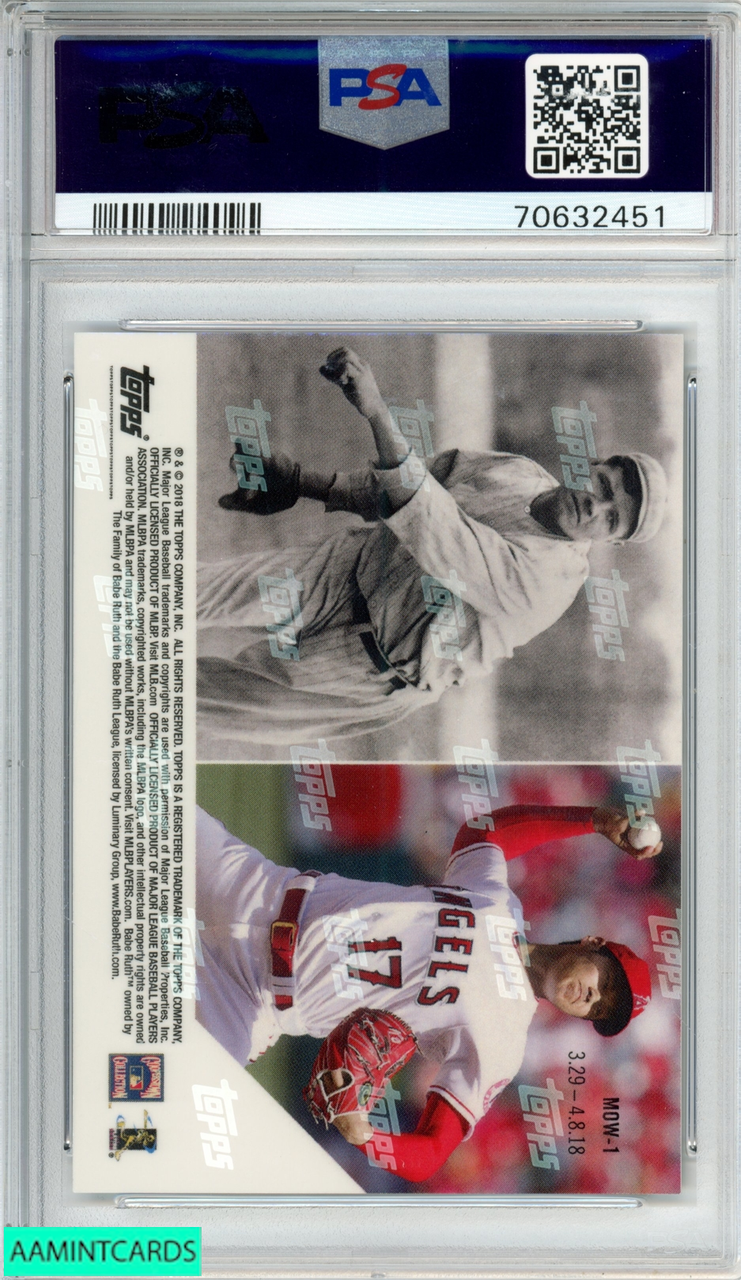 2018 TOPPS NOW BABE RUTH SHOHEI OHTANI #MOW1 MOMENT OF THE WEEK