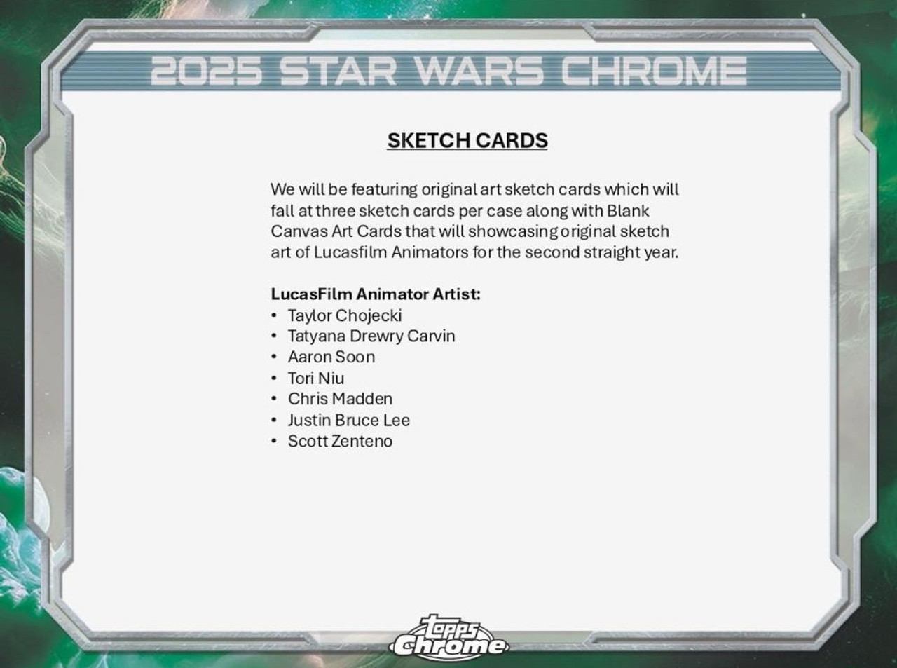 2025 Topps Star Wars Chrome Galaxy Hobby Box