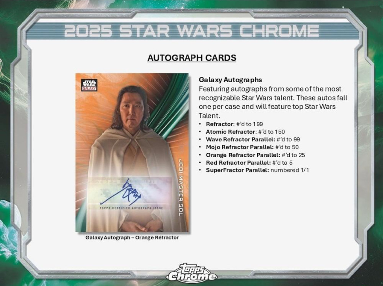 2025 Topps Star Wars Chrome Galaxy Hobby Box