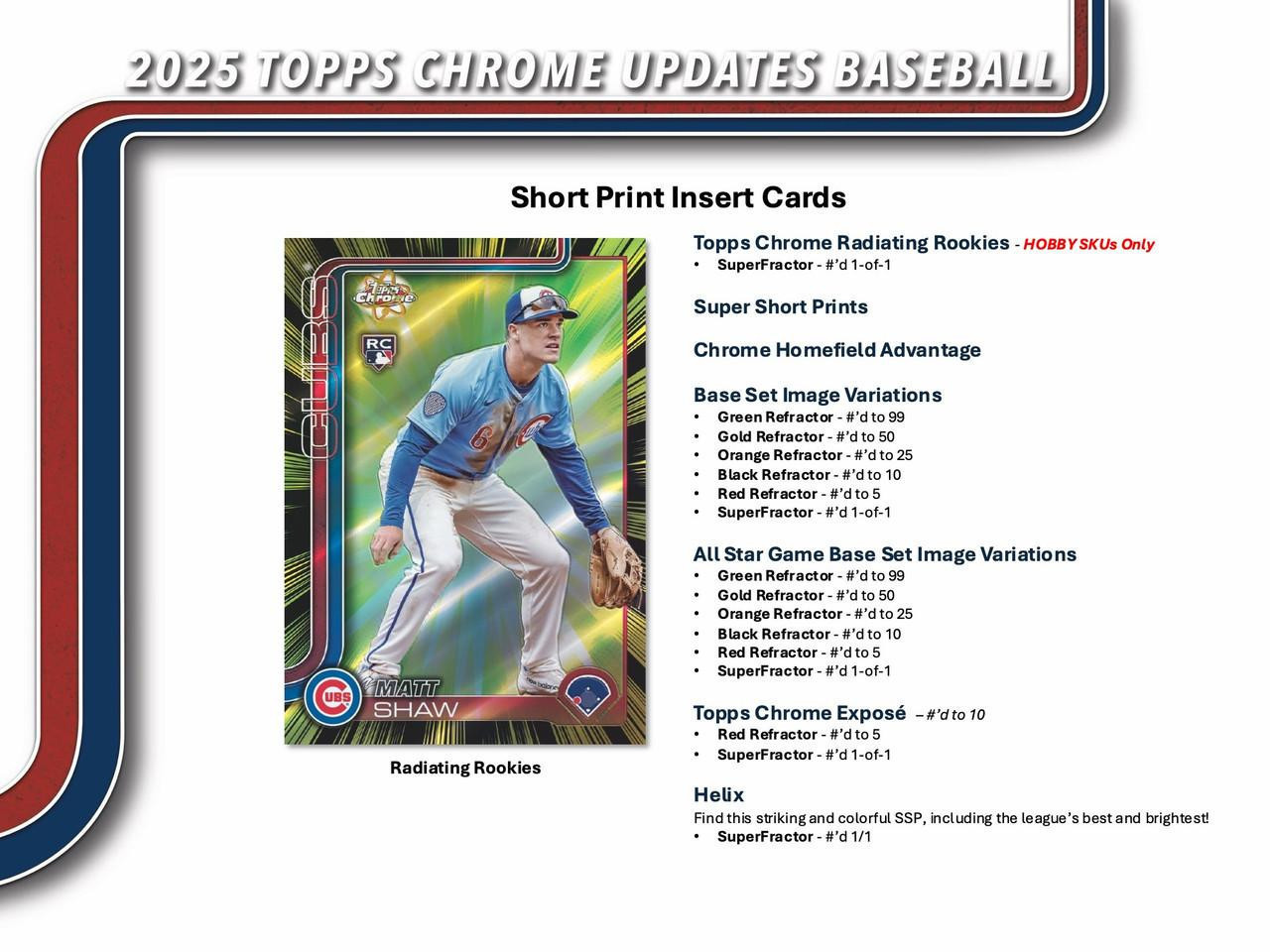 2025 Topps Chrome Update Series Baseball Jumbo Box