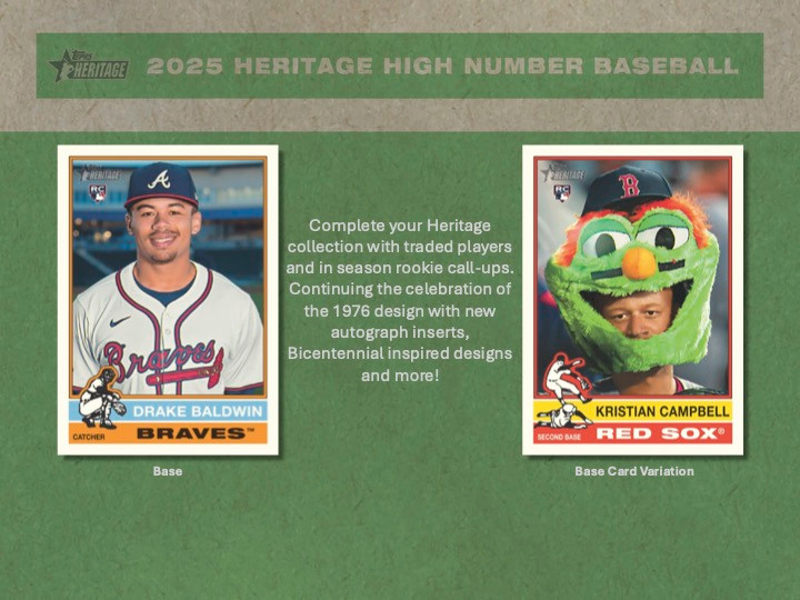 2025 Topps Heritage High Number Baseball Hobby Case