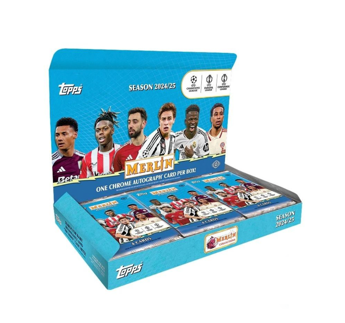 2024/25 Topps UEFA Club Competitions Merlin Chrome Soccer Hobby Box