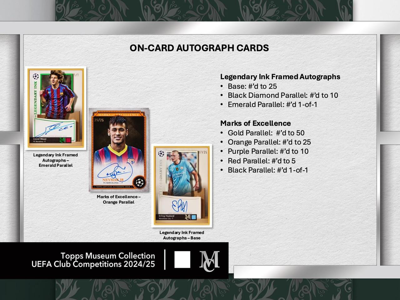 2024/25 Topps UEFA Club Competitions Museum Collection Soccer