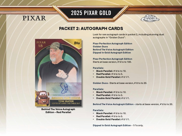 2025 Topps Pixar Gold Hobby Case