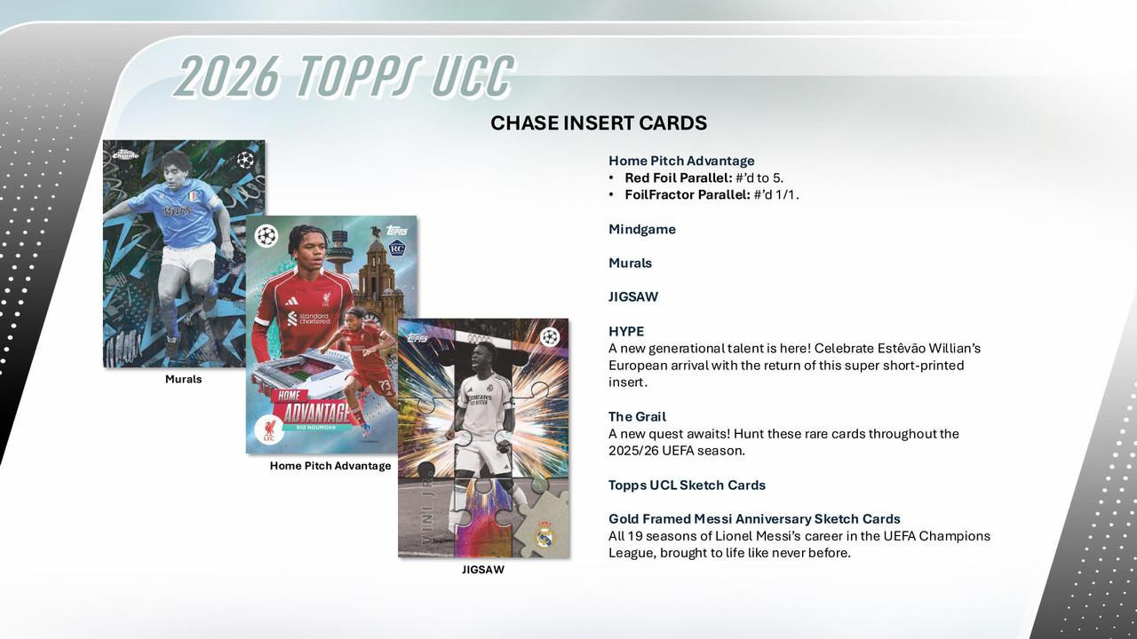 2025/26 Topps UEFA Club Competitions Soccer Hobby Box