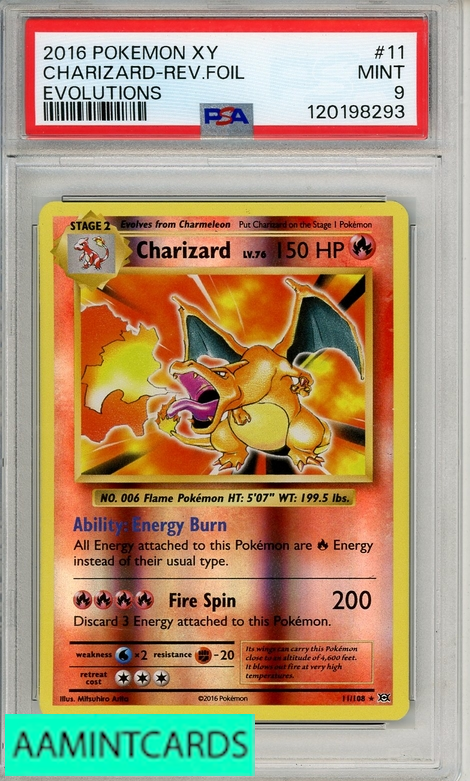 リザードン 2016 Charizad 2016 cgc9 2016 POKEMON XY EVOLUTIONS CHARIZARD-REV FOIL #11 PSA 9 MINT