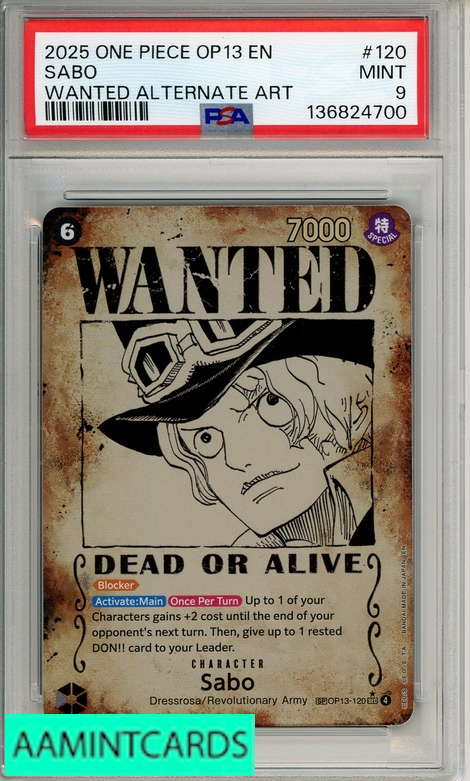 2025 ONE PIECE OP13 JP #120 サボ サボ (OP13-120) • Carrying on His