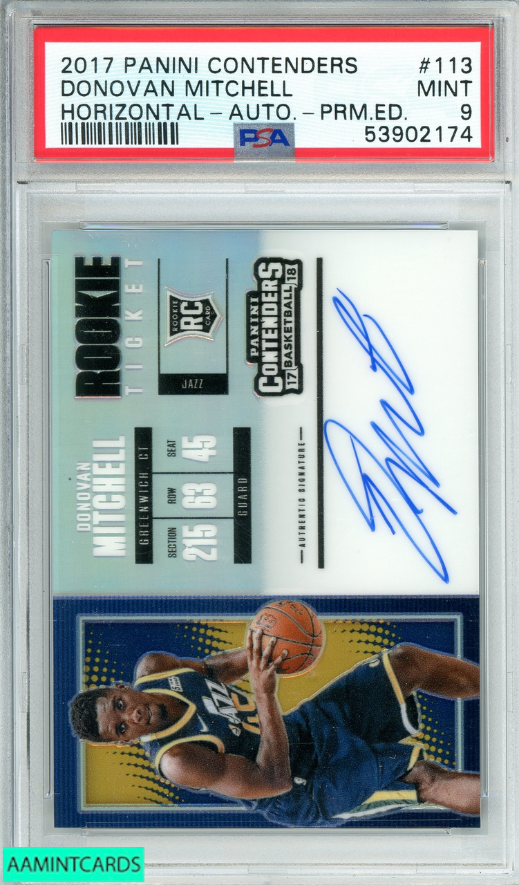 2017 PANINI CONT DONOVAN MITCHELL #113 HORIZONTAL-AUTO-PRM ED RC