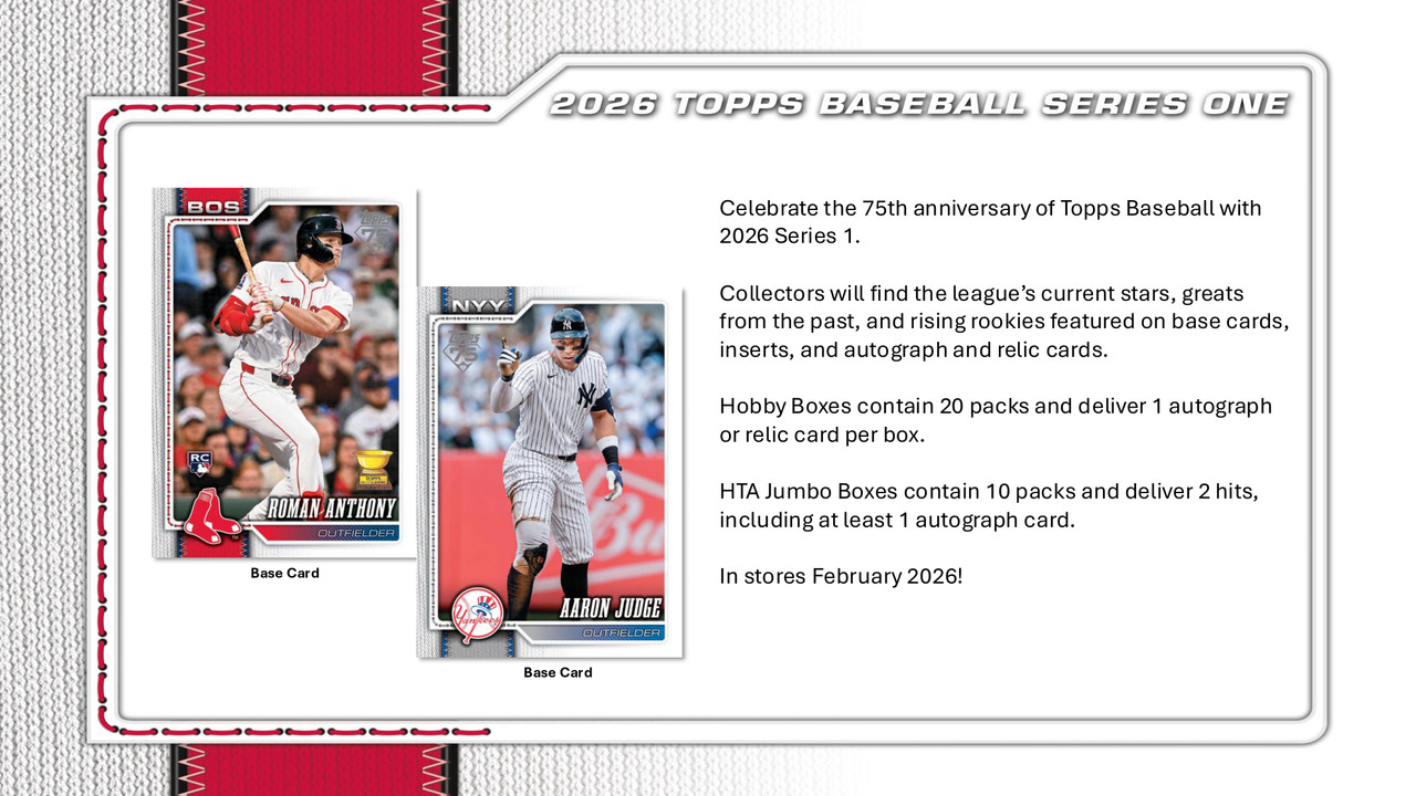 2026 Topps Series 1 Baseball Jumbo Case
