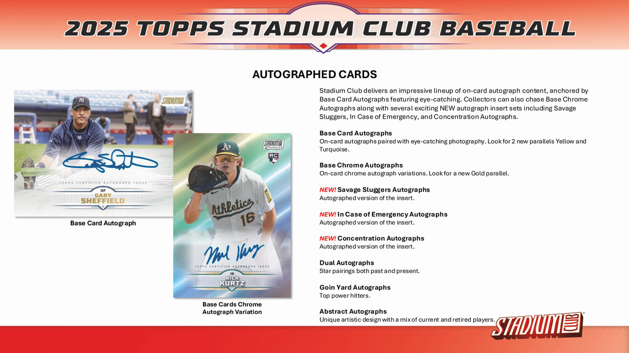 2025 Topps Stadium Club Baseball Hobby Case