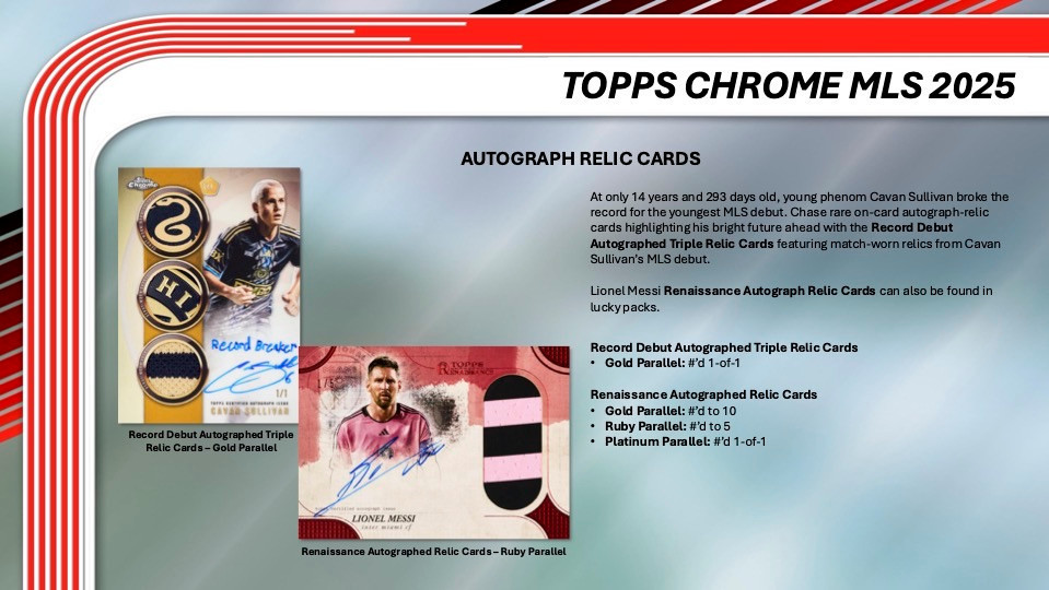 2025 Topps MLS Chrome Soccer Mania Case