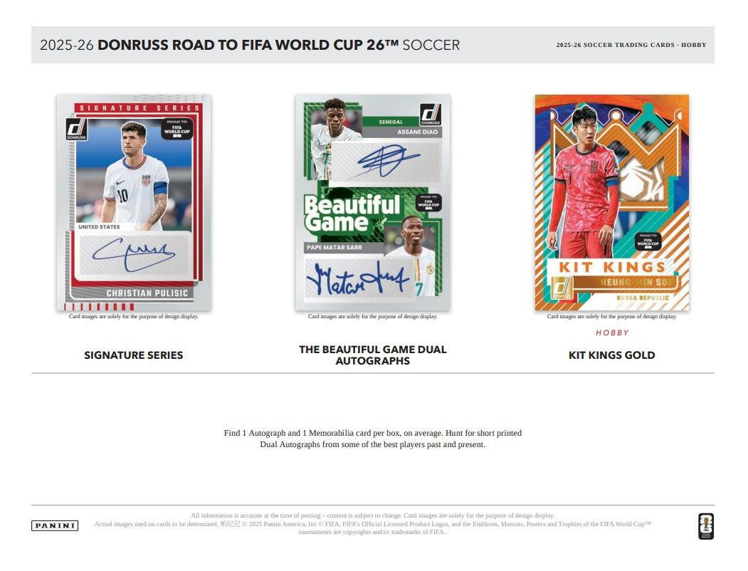 2025/26 Panini Donruss Road To FIFA World Cup 26 Soccer Hobby Box