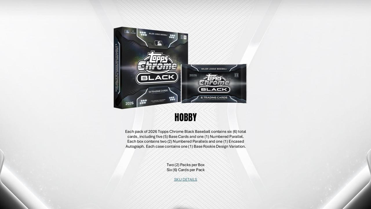 2026 Topps Chrome Black Baseball Hobby Case